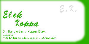 elek koppa business card